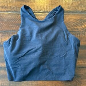 Athleta Black Crop Tank Bra Top